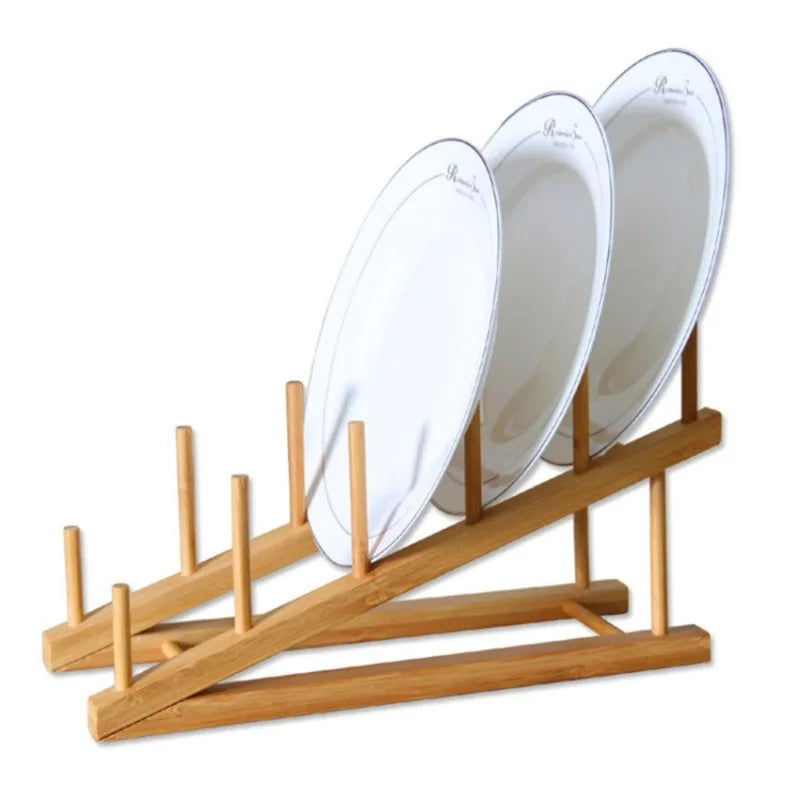 Bamboo plate holder