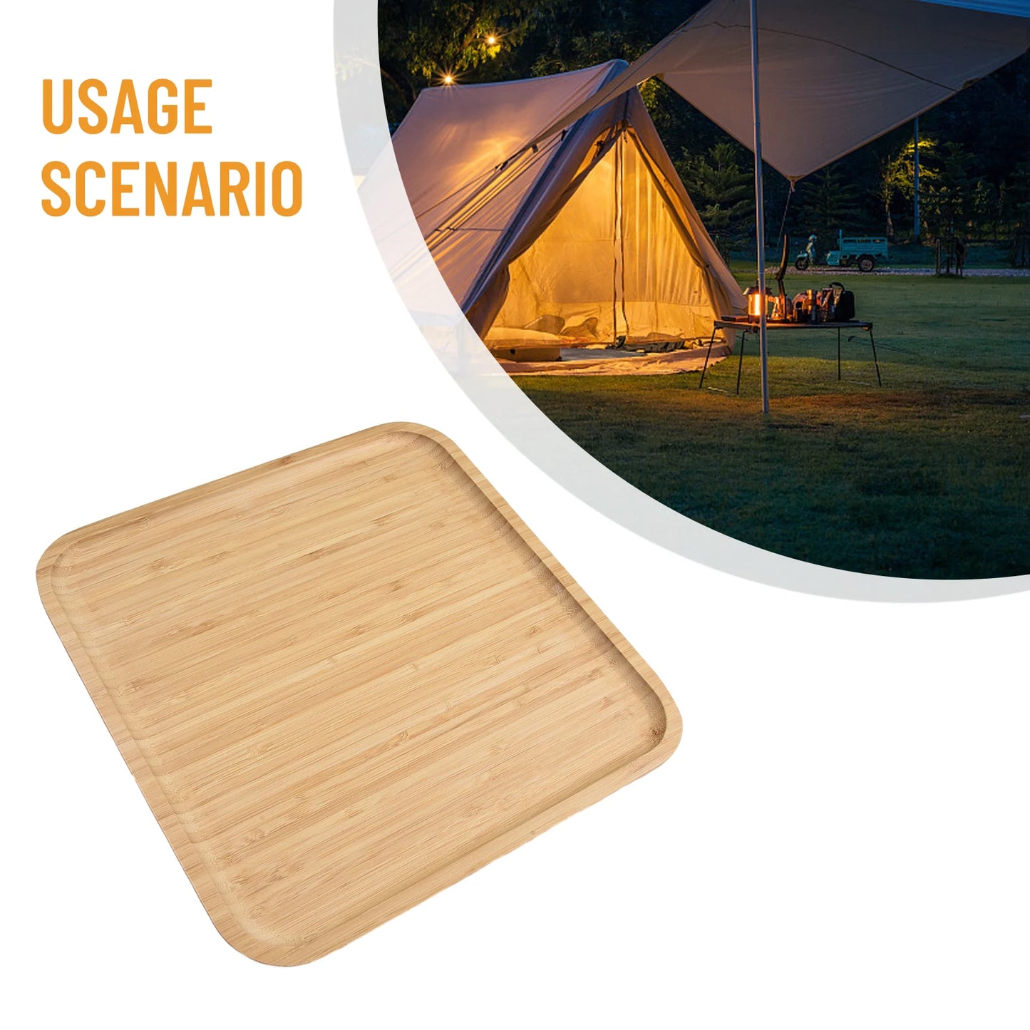 Square Bamboo Serving Tray