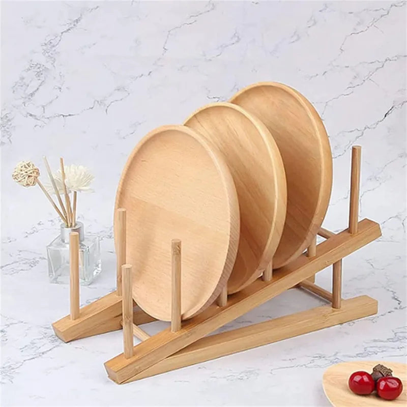 Bamboo plate holder
