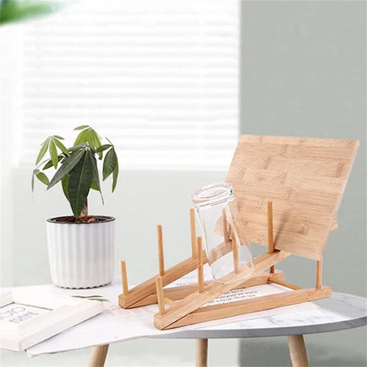 Bamboo plate holder