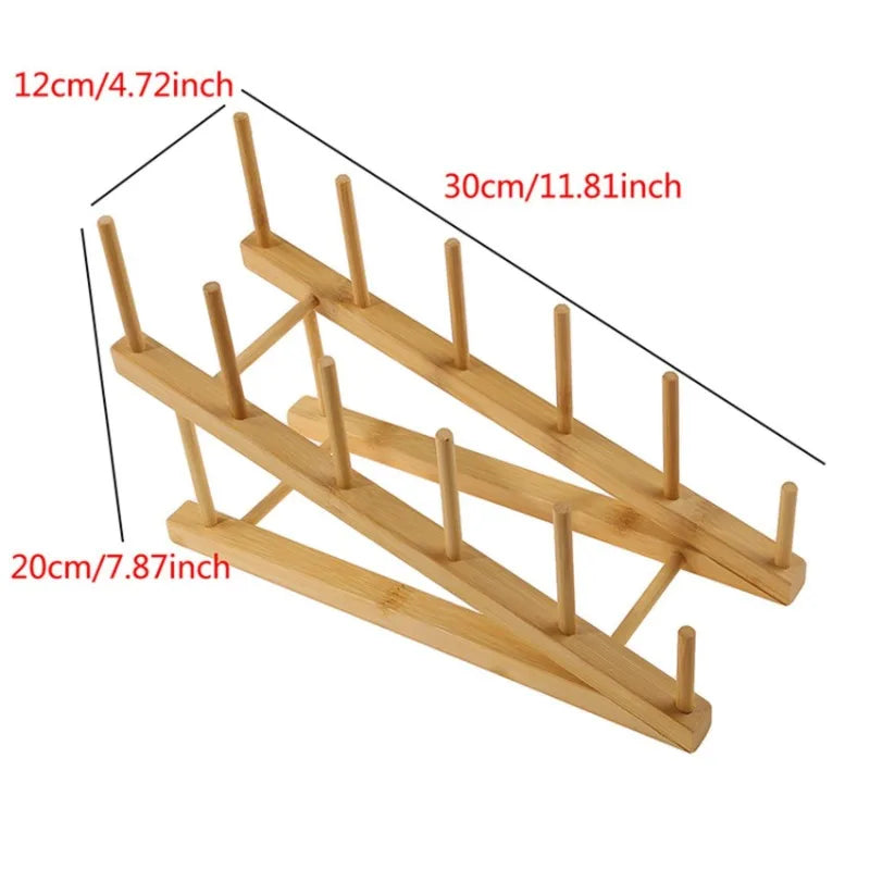 Bamboo plate holder