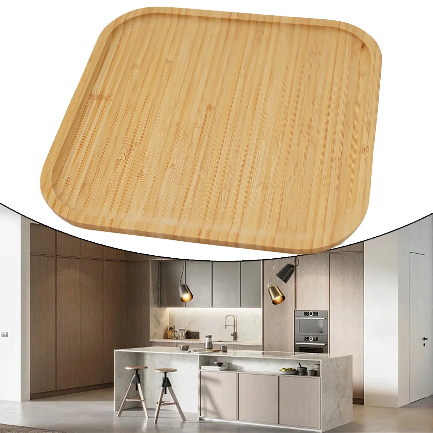 Square Bamboo Serving Tray