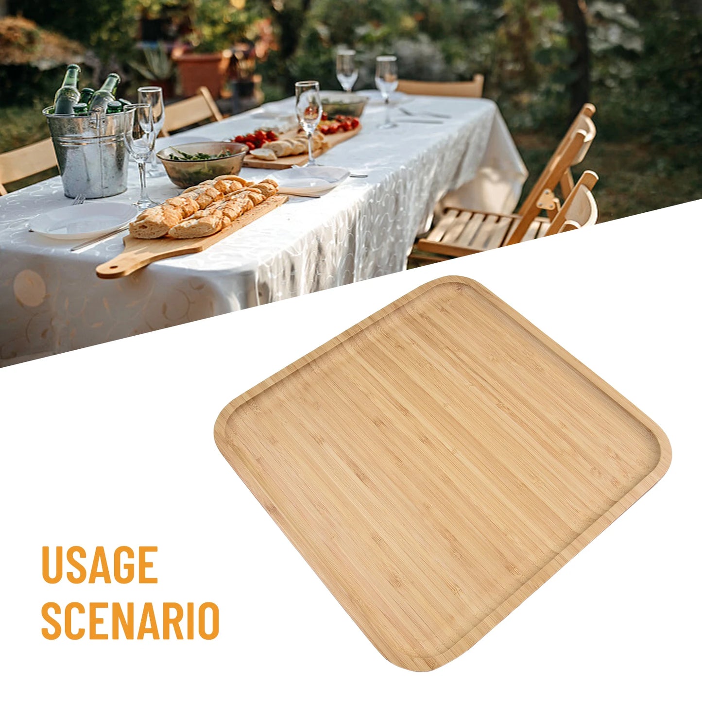 Square Bamboo Serving Tray