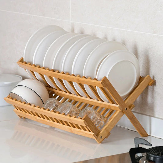 Bamboo dish rack