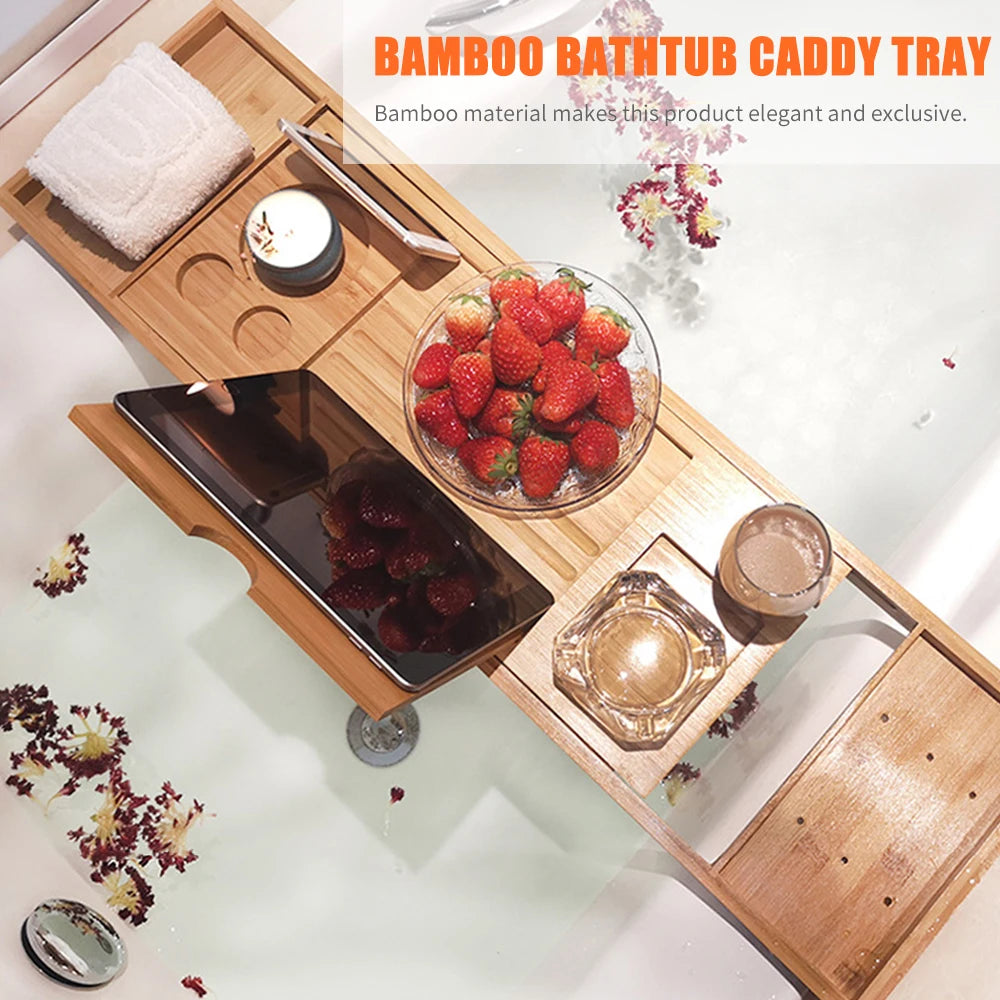 Bathtub Caddy Tray Bamboo